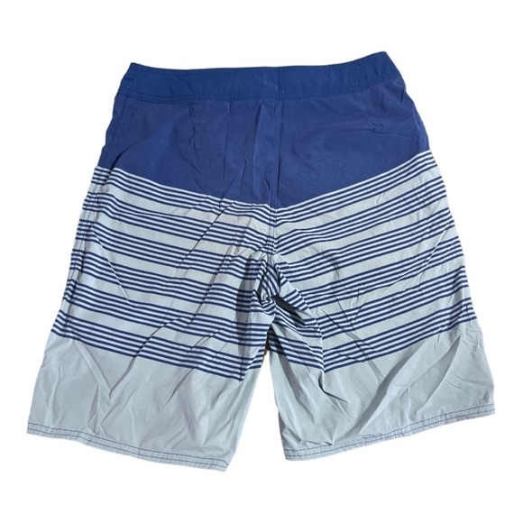 Patagonia Wavefarer 21 Board Shorts Size 30 Blue Striped - Picture 2 of 6